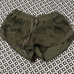 Lululemon Camo Green hottie hot Shorts